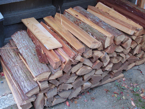 Piles of firewood