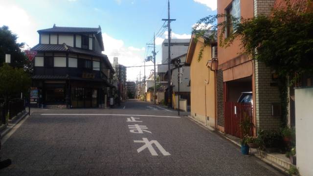 A quiet street in Kyoto City