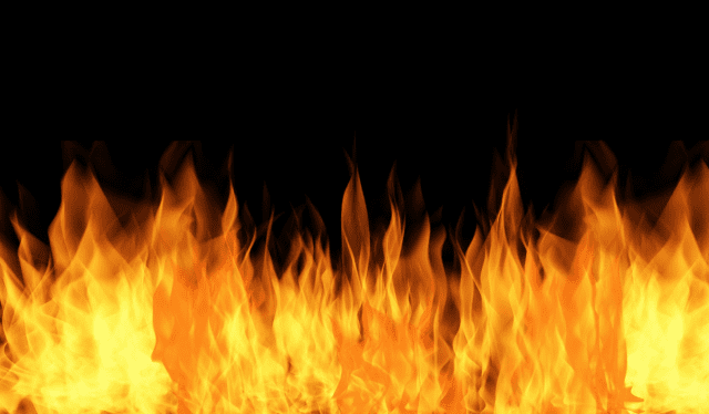 燃える炎（災害のイメージ）