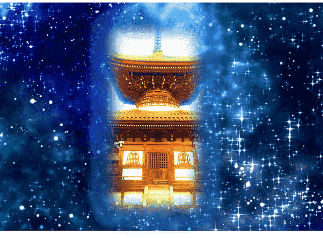A multi-purpose pagoda located at the center of the whole universe