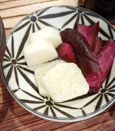「福田本店」季節の漬物。