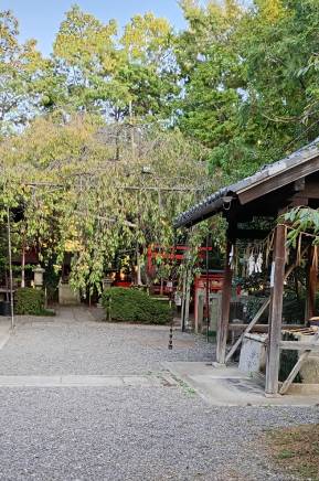 水火天満宮の境内。