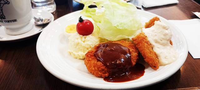 フィッシュ&コロッケセット。